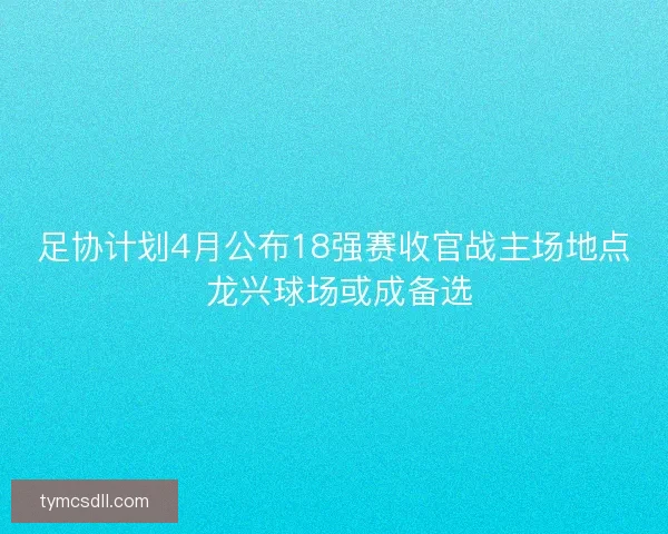 足协计划4月公布18强赛收官战主场地点 龙兴球场或成备选